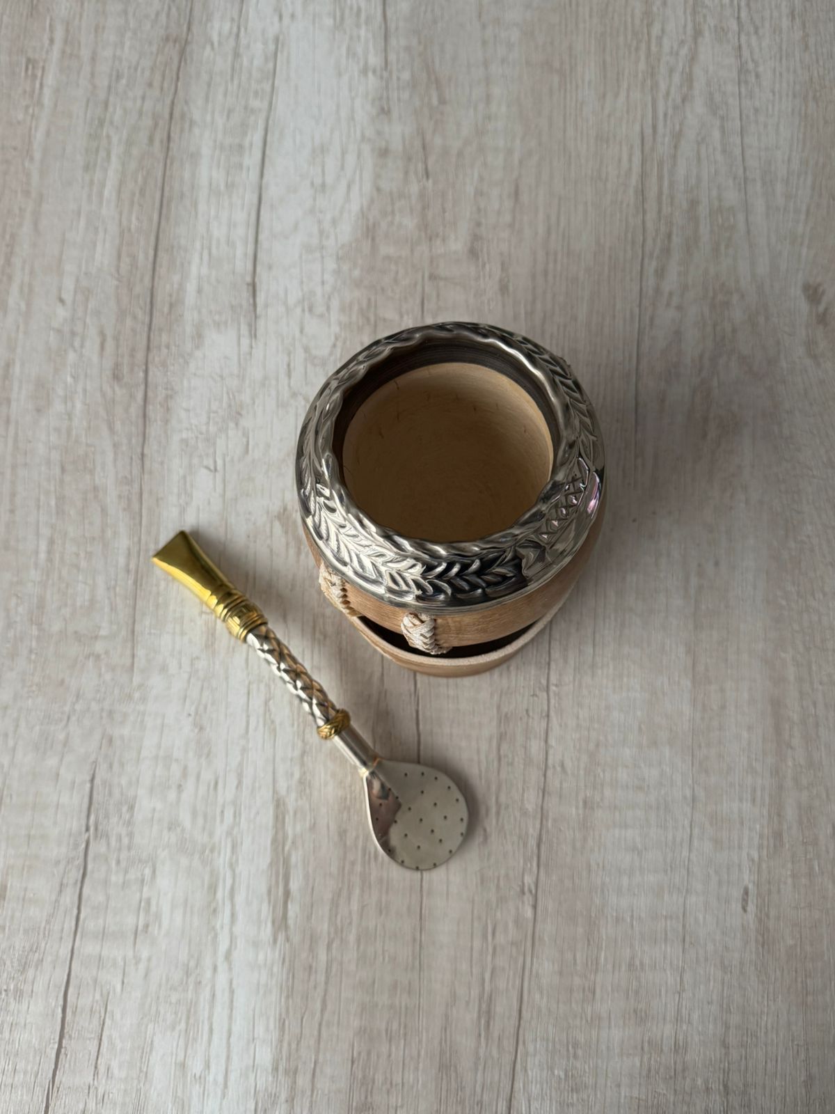 Mate artesanal RioMates visto desde arriba